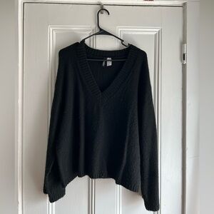 Women’s Black V Neck Sweater H&M